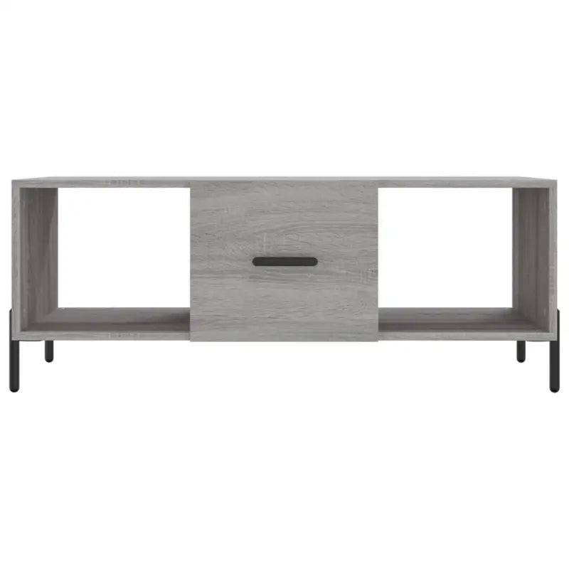 Salontafel met ijzeren poten in grijs Sonoma van bewerkt hout - Salontafels