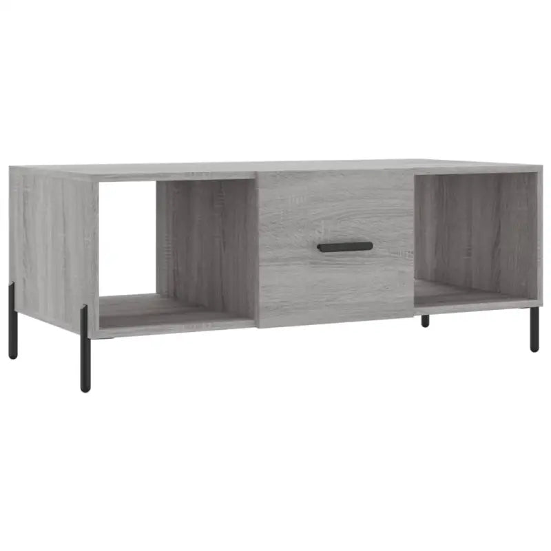 Salontafel met ijzeren poten in grijs Sonoma van bewerkt hout - Salontafels