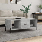Salontafel met ijzeren poten in grijs Sonoma van bewerkt hout - Betongrijs / 1 - Salontafels