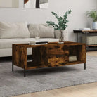 Salontafel met ijzeren poten in grijs Sonoma van bewerkt hout - Gerookt eiken / 1 - Salontafels