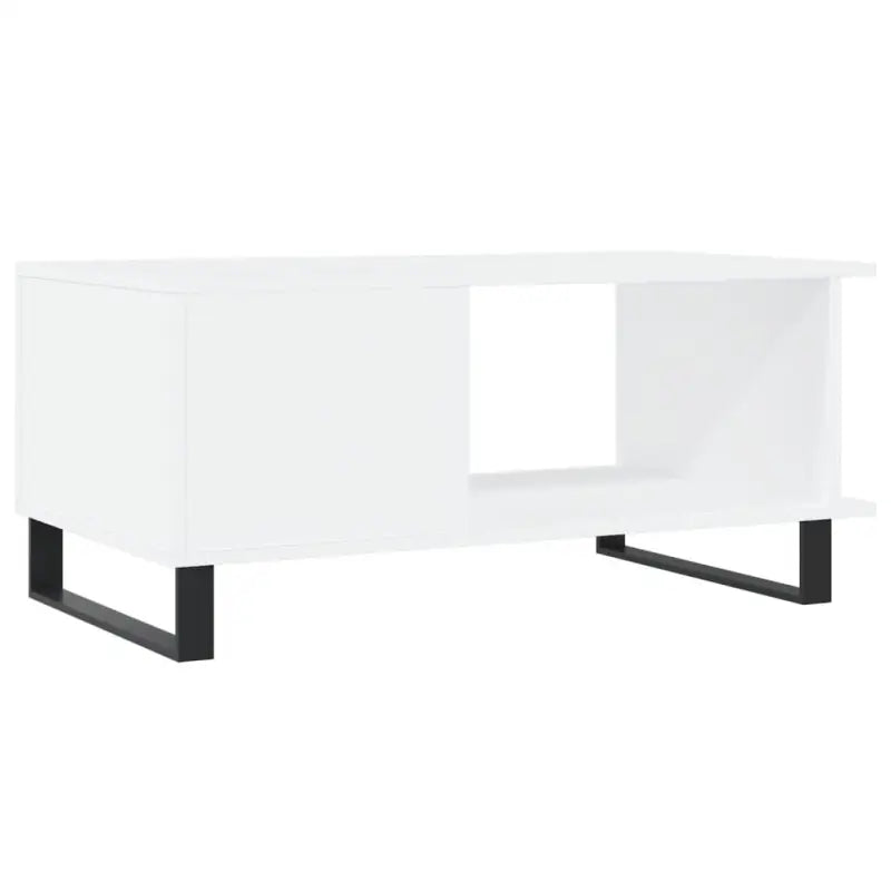 Salontafel met ijzeren poten van bewerkt hout voor een elegante woonkamer - Salontafels