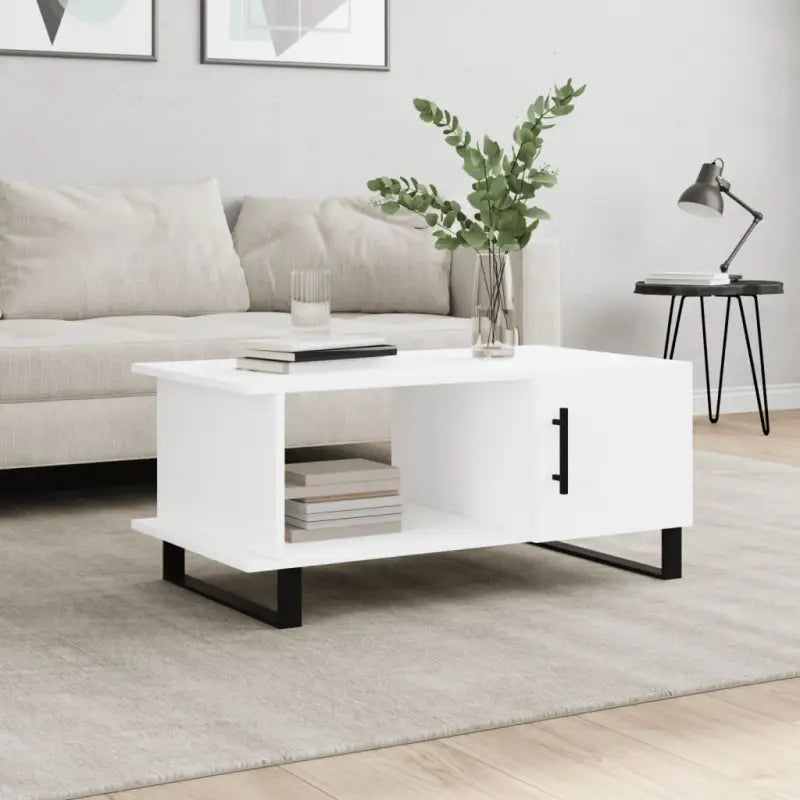Salontafel met ijzeren poten van bewerkt hout voor een elegante woonkamer - Salontafels