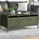 Salontafel met koudgewalst staal en verstelbare schroefpoten - Groen / 1 - Salontafels