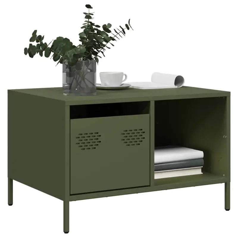 Salontafel met koudgewalst staal en verstelbare schroefpoten - Groen / 1 - Salontafels