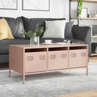 Salontafel met koudgewalst staal en verstelbare schroefpoten - Roze / 1 - Salontafels