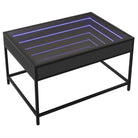 Salontafel met LED-infinity spiegel en bewerkt hout voor duurzame stijl - Salontafels