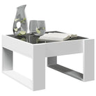 Salontafel met LED-infinity spiegel en bewerkt hout voor stabile stijl - Salontafels