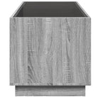 Salontafel met LED-infinity spiegel in grijs sonoma van bewerkt hout - Salontafels