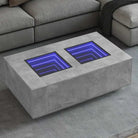 Salontafel met LED-infinity spiegel van bewerkt hout voordelig - Betongrijs / 116 x 69 x 40 cm / 1 - Salontafels