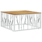 Salontafel met massief acaciahout en roestvrijstalen frame - Salontafels