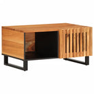 Salontafel met massief mangohout en glazen tafelblad - Bruin / 1 / Massief acaciahout - Salontafels