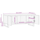 Salontafel met massief mangohout en glazen tafelblad - Salontafels