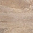 Salontafel met massief mangohout en glazen tafelblad - Salontafels