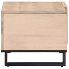 Salontafel met massief mangohout en glazen tafelblad - Salontafels