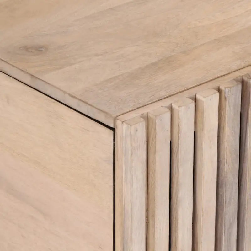 Salontafel met massief mangohout en glazen tafelblad - Salontafels