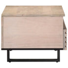 Salontafel met massief mangohout en glazen tafelblad voor stijl en functionaliteit - Salontafels