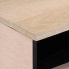 Salontafel met massief mangohout en glazen tafelblad voor stijl en functionaliteit - Salontafels