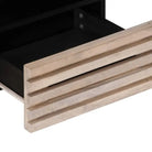 Salontafel met massief mangohout en glazen tafelblad voor stijl en functionaliteit - Salontafels