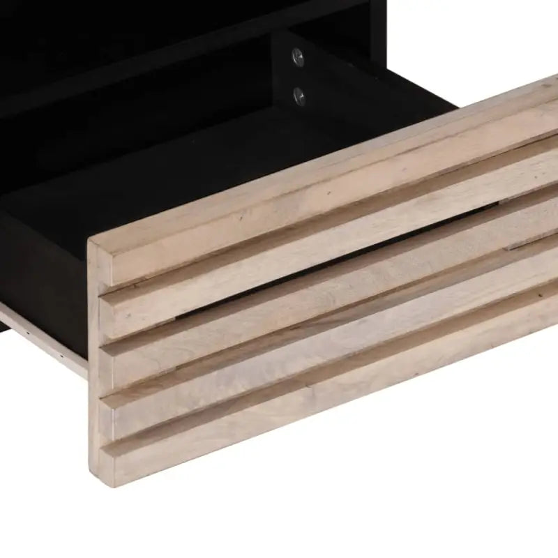 Salontafel met massief mangohout en glazen tafelblad voor stijl en functionaliteit - Salontafels