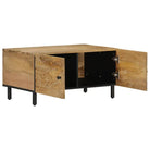 Salontafel met massief mangohout en ijzeren poten voor een elegante woonkamer - Salontafels