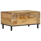 Salontafel met massief mangohout en ijzeren poten voor een elegante woonkamer - Salontafels