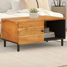 Salontafel met massief mangohout en ijzeren poten voor elegance - Naturel / 1 / Massief acaciahout - Salontafels