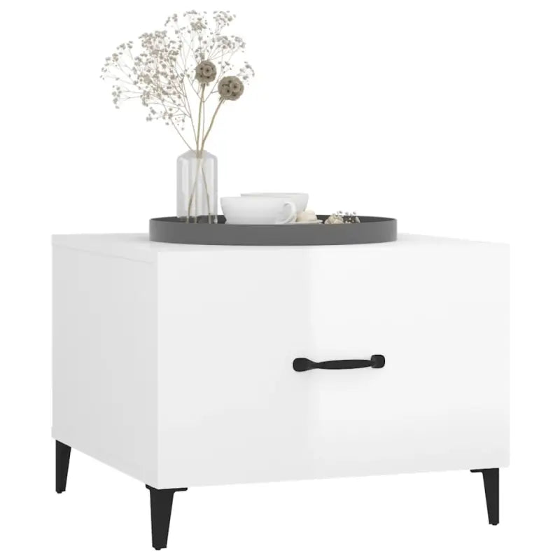 Salontafel met metalen poten en bewerkt hout voor industriële stijl - Salontafels
