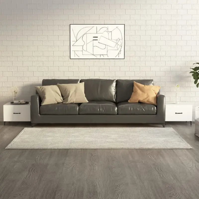 Salontafel met metalen poten en bewerkt hout voor industriële stijl - Wit / 2 - Salontafels