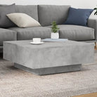 Salontafel met modern design van bewerkt hout voor in de woonkamer - Betongrijs / 80 x 80 x 31 cm / 1 - Salontafels