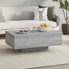 Salontafel met modern design van bewerkt hout voor in de woonkamer - Grijs sonoma / 85 x 55 x 31 cm / 1 - Salontafels