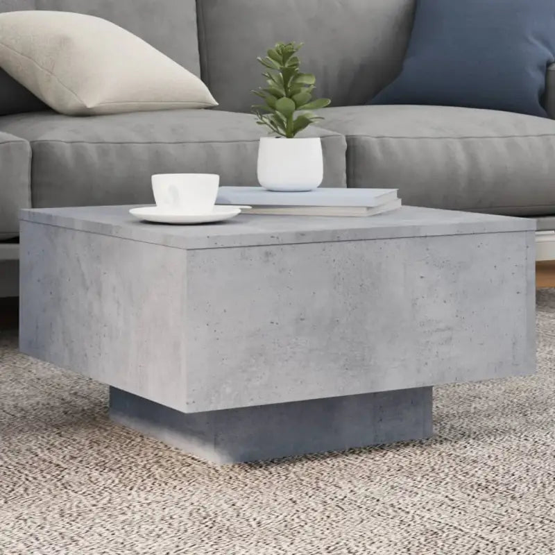 Salontafel met modern design van bewerkt hout voor in de woonkamer - Betongrijs / 55 x 55 x 31 cm / 1 - Salontafels
