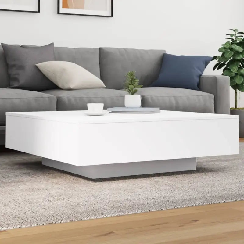 Salontafel met modern design van bewerkt hout voor in de woonkamer - Wit / 100 x 100 x 31 cm / 1 - Salontafels