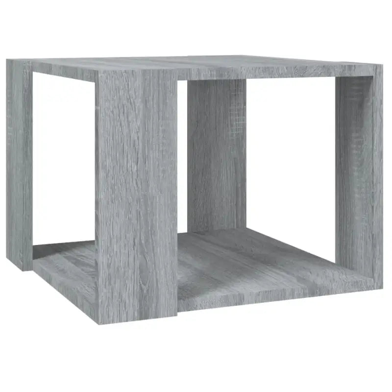 Salontafel met opbergruimte in bewerkt hout en grijs sonoma - Salontafels