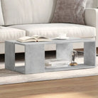 Salontafel met opbergruimte in bewerkt hout en grijs sonoma - Betongrijs / 89.5 x 48 x 30 cm / 1 - Salontafels
