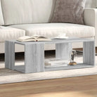 Salontafel met opbergruimte in bewerkt hout en grijs sonoma - Grijs sonoma / 89.5 x 48 x 30 cm / 1 - Salontafels