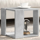 Salontafel met opbergruimte in bewerkt hout en grijs sonoma - Betongrijs / 32 x 32 x 30 cm / 1 - Salontafels