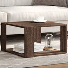 Salontafel met opbergruimte in bewerkt hout en grijs sonoma - bruin eikenkleur / 51.5 x 51.5 x 30 cm / 1 - Salontafels