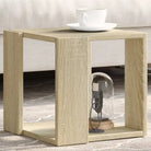Salontafel met opbergruimte in bewerkt hout en grijs sonoma - Sonoma eiken / 32 x 32 x 30 cm / 1 - Salontafels