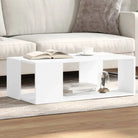 Salontafel met opbergruimte in bewerkt hout en grijs sonoma - Wit / 89.5 x 48 x 30 cm / 1 - Salontafels