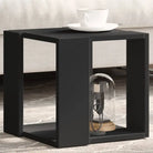 Salontafel met opbergruimte in bewerkt hout en grijs sonoma - Zwart / 32 x 32 x 30 cm / 1 - Salontafels