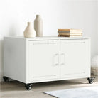 Salontafel met stabiel koudgewalst staal frame en trendy design - Wit / 1 - Salontafels