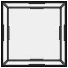 Salontafel met twee lagen van gehard glas en gepoedercoat staal - Salontafels