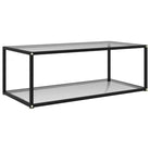Salontafel met twee lagen van gehard glas en gepoedercoat staal - Doorzichtig / 100 x 50 x 35 cm / 1 - Salontafels