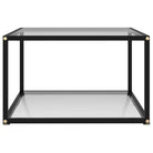 Salontafel met twee lagen van gehard glas en gepoedercoat staal - Salontafels