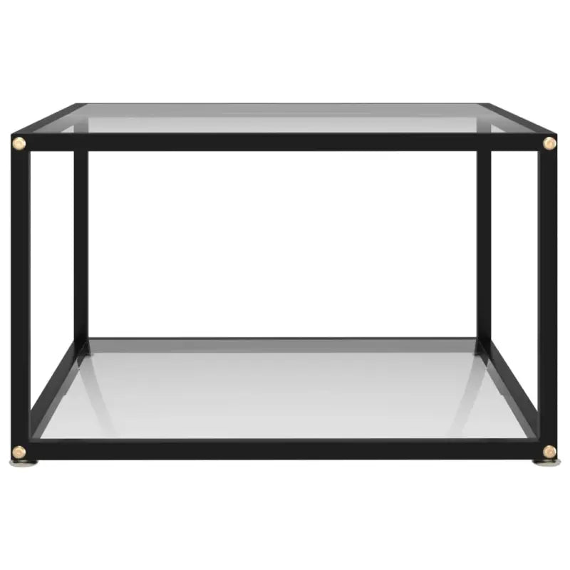 Salontafel met twee lagen van gehard glas en gepoedercoat staal - Salontafels