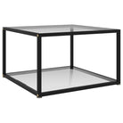 Salontafel met twee lagen van gehard glas en gepoedercoat staal - Salontafels