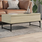 Salontafel met verstelbare poten van bewerkt hout voor stijl en duurzaamheid - Sonoma eiken / 1 / 100 cm - Salontafels