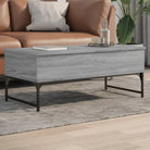 Salontafel met verstelbare poten van bewerkt hout voor stijl en duurzaamheid - Grijs sonoma / 1 / 100 cm - Salontafels