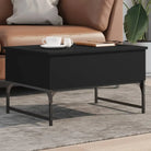 Salontafel met verstelbare poten van bewerkt hout voor stijl en duurzaamheid - Zwart / 1 / 70 cm - Salontafels