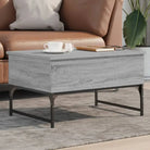Salontafel met verstelbare poten van bewerkt hout voor stijl en duurzaamheid - Grijs sonoma / 1 / 70 cm - Salontafels